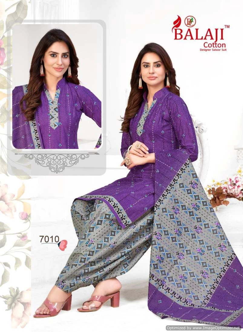 Balaji Rajwadi Patiyala Vol 7 Cotton Wholesale Salwar Suit Catalog — Wholesale Salwar Suits, MPA wholesale from Surat — Photo 12